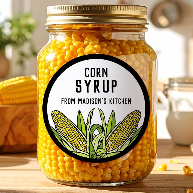 Corn syrup label with two corn cobs (Creator Uploaded)