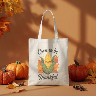 Corn to be Thankful - Corn on the Cob Thanksgiving Tote Bag