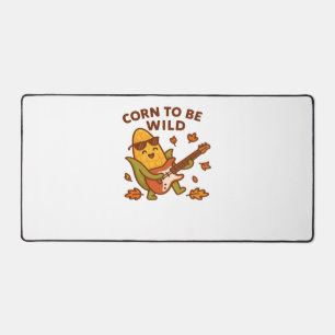 Corn to Be Wild – Rockin’ Autumn Corn Cob Illustra Desk Mat