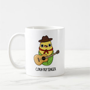 Corn-try Singer Funny Corn Pun  Coffee Mug