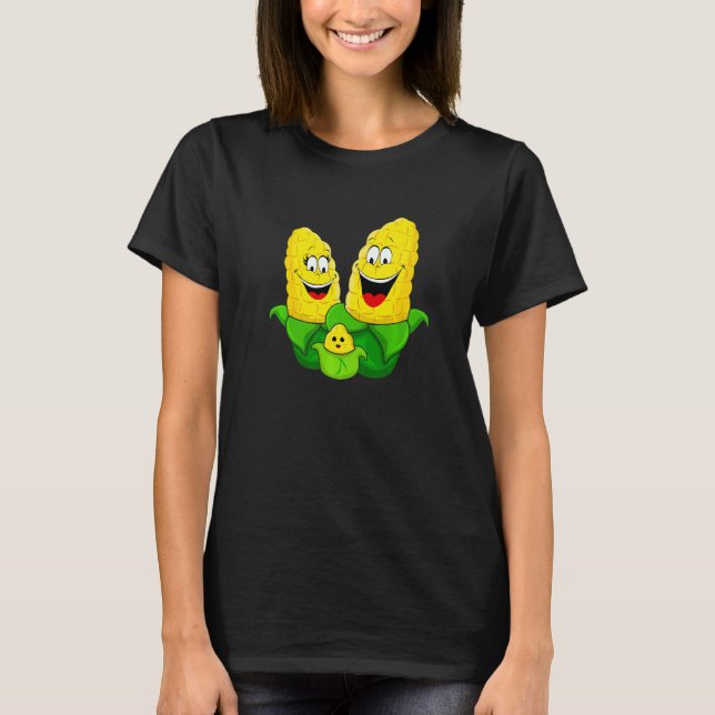 Corn Vegetable Vegetarian Vegan Corn Farm T-Shirt (Front)