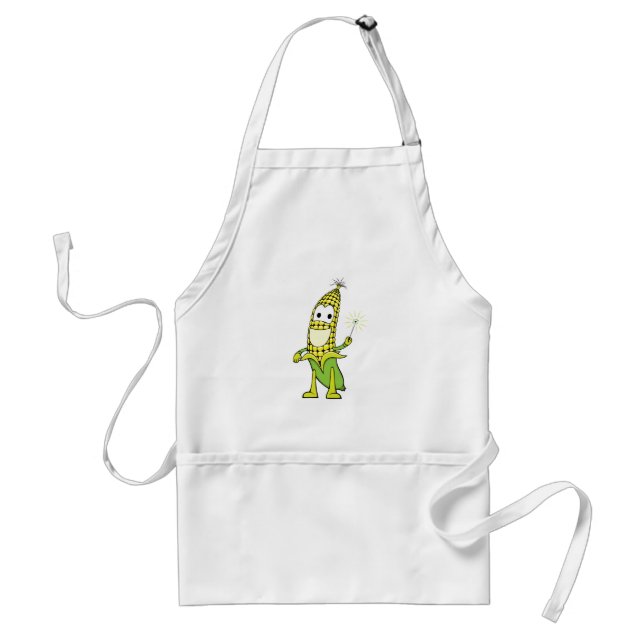 Corn Wizard Character with Magic Wand Standard Apron (Front)