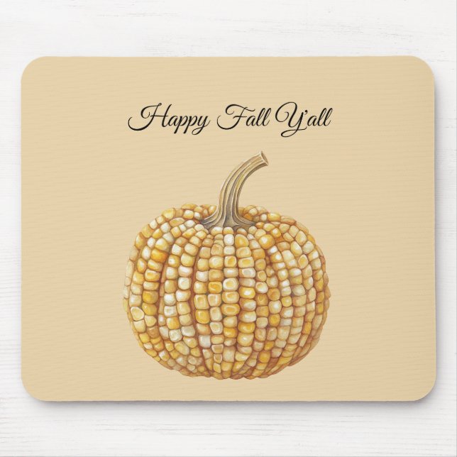 Corn Yellow Autumn Pumpkin Mouse Mat (Front)