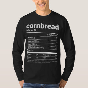 Cornbread Nutrition Facts Tee Family Matching Chri