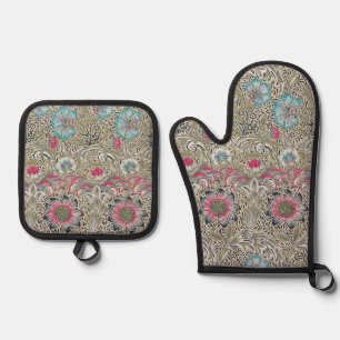 Corncockle, William Morris Oven Mitt & Pot Holder Set