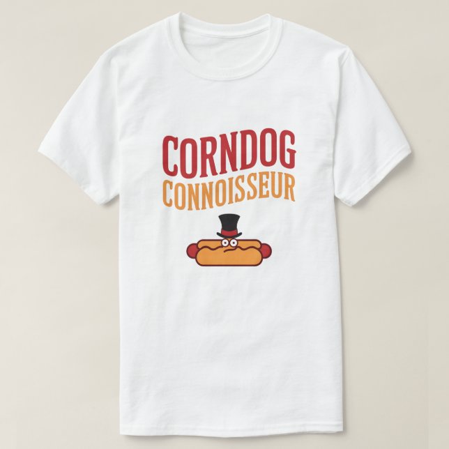 Corndog Connoisseur T-Shirt (Design Front)