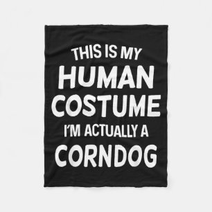 Corndog Costume Shirt Corndog Halloween Fleece Blanket