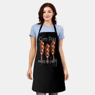 Corndog Makes Me Happy  Apron