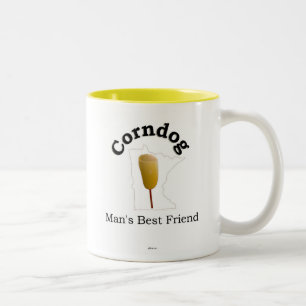 Corndog: Man's Best Friend (Minnesota) Two-Tone Coffee Mug