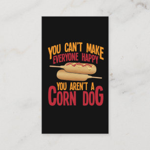 Corndog Stick Fast Food Lover Maize hot dog Business Card