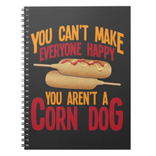 Corndog Stick Fast Food Lover Maize hot dog Notebook
