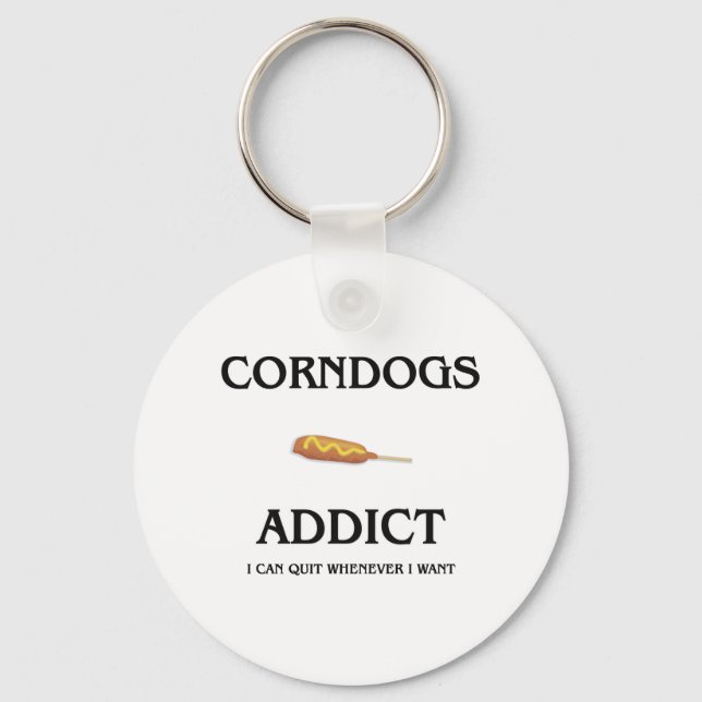 Corndogs Addict Key Ring (Front)