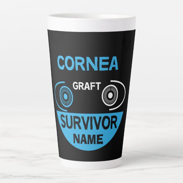 Cornea Graft Corneal Transplant Survivor Latte Mug (Front)