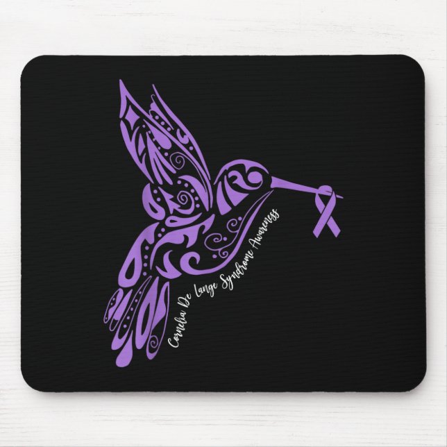 Cornelia De Lange Syndrome Awareness Hummingbird Mouse Mat (Front)