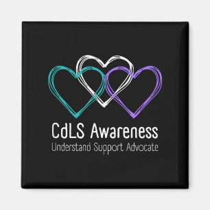 Cornelia De Lange Syndrome CdLS Awareness Purple Magnet