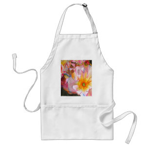 Cornelia pastel pink rose watercolor art standard apron