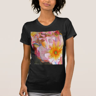 Cornelia pastel pink rose watercolor art T-Shirt