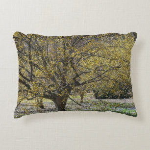 Cornelian Cherry Dogwood and Glory of the Snow Decorative Cushion