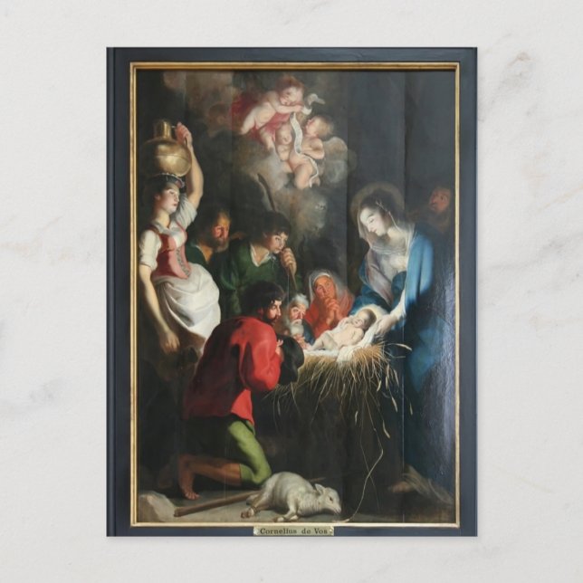 Cornelis de Vos- The Birth of Jesus Postcard (Front)