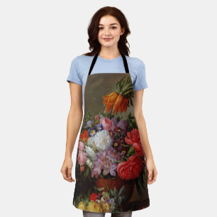 Cornelis Johannes van Hulsteijn Vase with Flowers Apron