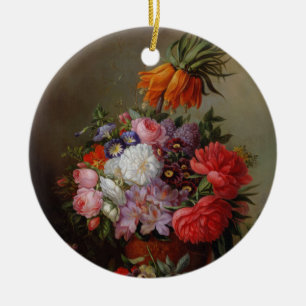 Cornelis Johannes van Hulsteijn Vase with Flowers  Ceramic Tree Decoration