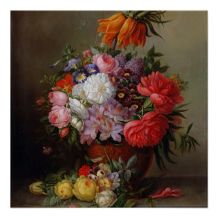 Cornelis Johannes van Hulsteijn Vase with Flowers Poster