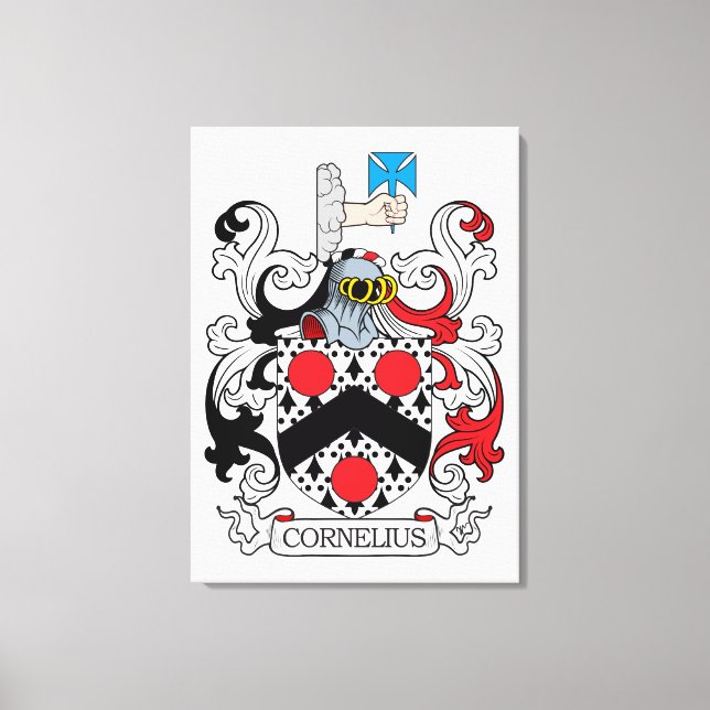 Cornelius Family Crest Canvas Print (Front)