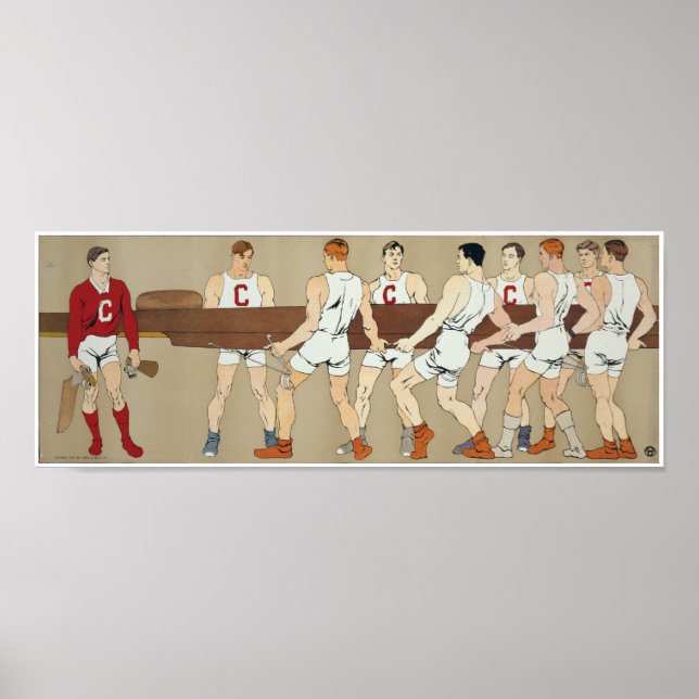Cornell Crew Team, circa 1907  12H x 32W Poster (Front)