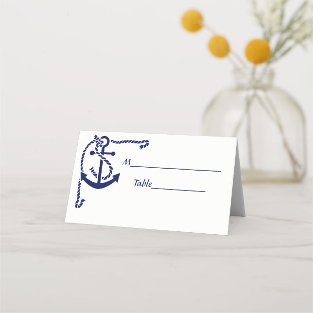 Corner Anchor with Rope Escort Card (Back)