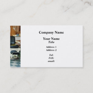 Corner Barber Shop Two Chairs Business Card