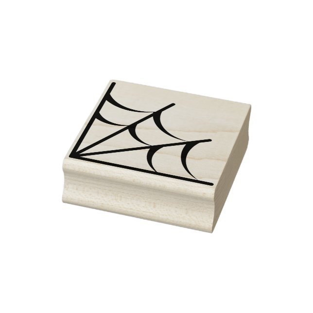 Corner cobweb illustration art stamp (Stamp)