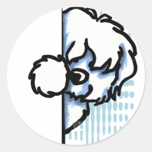 Corner Coton de Tulear Classic Round Sticker