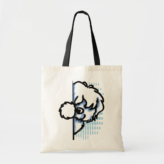 Corner Coton de Tulear Tote Bag (Front)