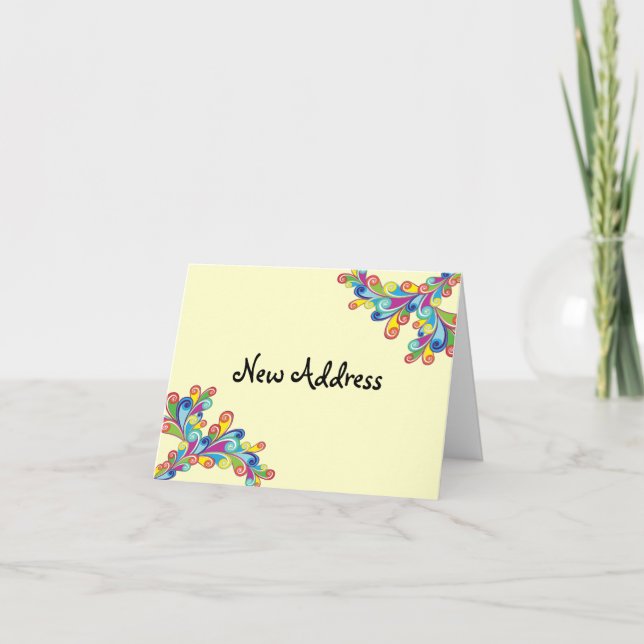 Corner Curls Change of Address Announcement (Front)