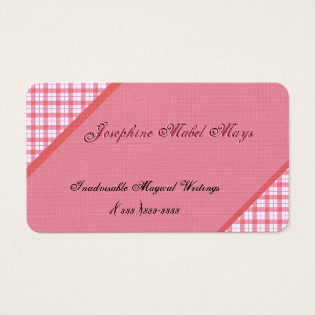 Corner Embellished with Pink Gingham (Front)