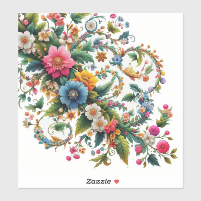 Corner Floral Sticker (Sheet)