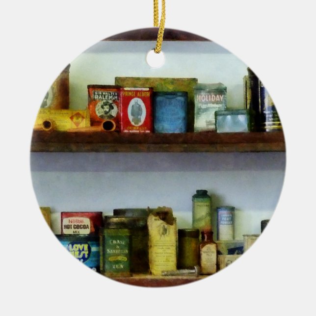 Corner Grocery Store Ceramic Tree Decoration (Front)