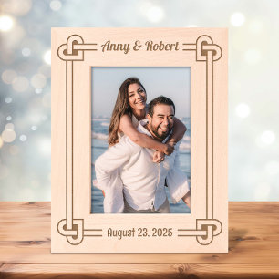 Corner Heart Shaped Knot Frame Wedding 5x7