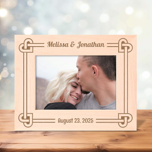 Corner Heart Shaped Knot Frame Wedding 7x5