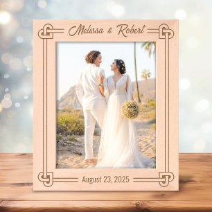 Corner Heart Shaped Knot Frame Wedding 8x10