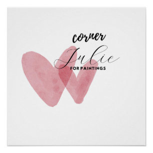 Corner Julie – Elegant Heart Art Print