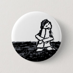 corner kid 6 cm round badge