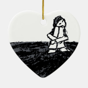 corner kid ceramic tree decoration
