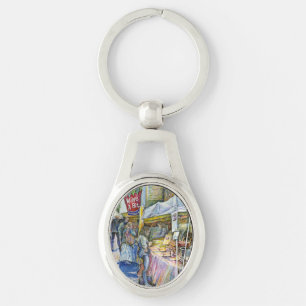 Corner of Flying Pig Farm and Wine a Bit. Key Ring