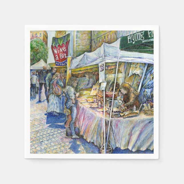 Corner of Flying Pig Farm and Wine a Bit. Napkin (Front)