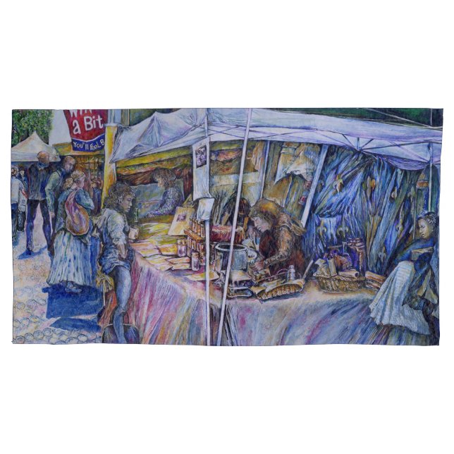 Corner of Flying Pig Farm and Wine a Bit. Pillowcase (Front-Left)