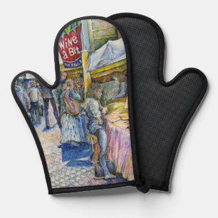 Corner of Flying Pigs Oven Mitt