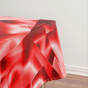 Corner of inclined squares, showy red to whitish tablecloth