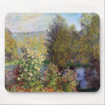 Corner of the Garden at Montgeron - Claude Monet - Mouse Mat<br><div class="desc">Show people your style and refinement with this reproduction of a fine art piece entitled "Corner of the Garden at Montgeron" by Claude Monet. Landscape of a garden with a stream and trees. Painted circa 1876.</div>