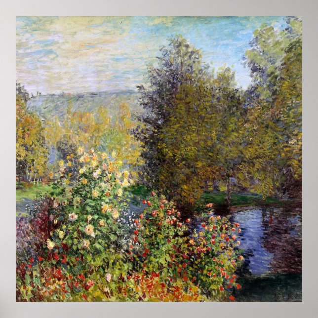 Corner of the Garden at Montgeron - Claude Monet Poster (Front)